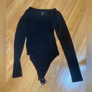 American Eagle Outfitters Black Long Sleeve Bodysuit
